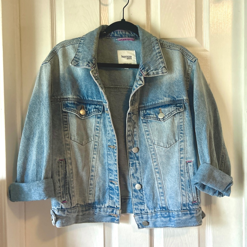 Kensie Blue Jean Jacket Relaxed Fit